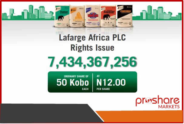Lafarge Africa Plc Extends Rights Issue Closure Date To Monday January 28, 2019