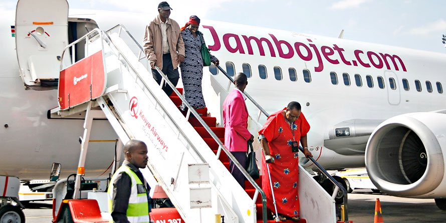 Jambojet flying with half of seats empty
