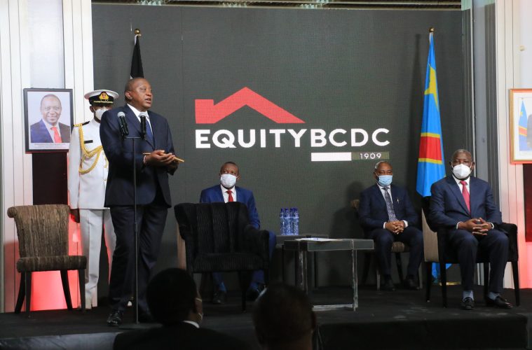 President Uhuru Kenyatta unveils EquityBCDC in the DRC