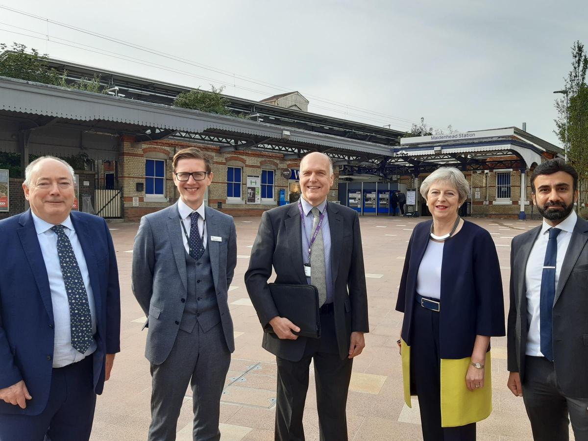 Theresa May officially opens revamped Maidenhead Station's forecourt