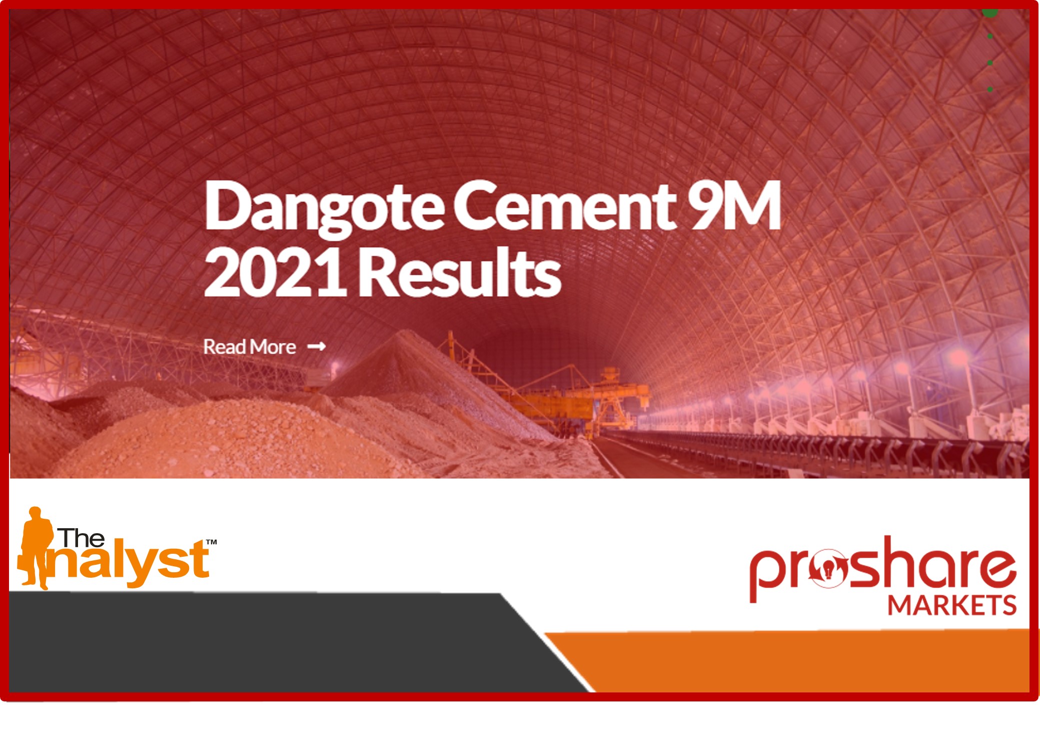 Dangote Cement 9months 2021 Result: Double-Digit Growth Bonanza